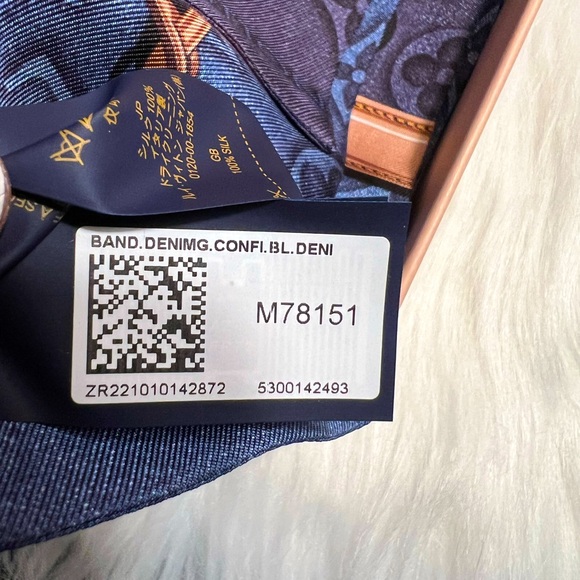 🔥💯 Authentic Louis Vuitton Denim Confidential Silk Bandeau - Picture 4 of 5